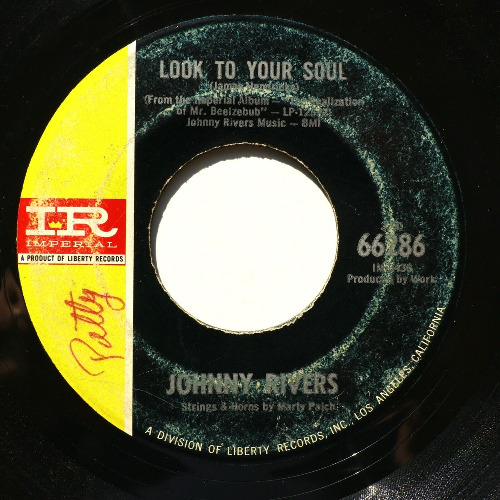 Johnny Rivers *Look To Your Soul / Something Strange* 45 rpm Vinyl 7" Single